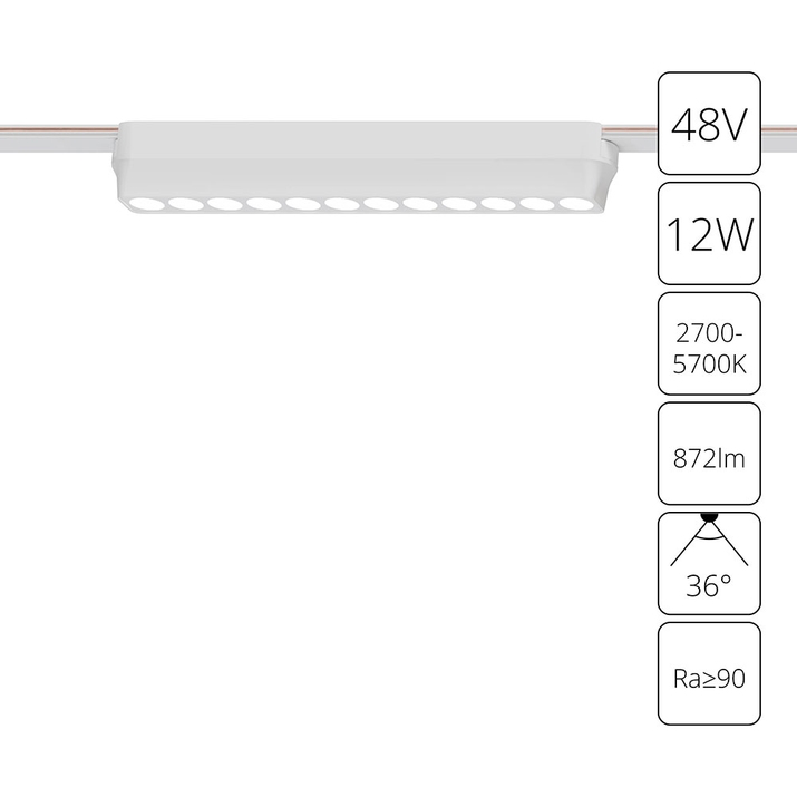 Магнитный трековый светильник Arte Lamp RAPID SMART A2954PL-1WH фото