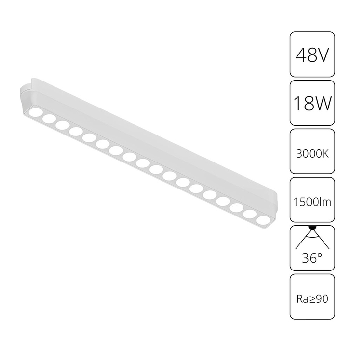Магнитный трековый светильник Arte Lamp RAPID A1169PL-1WH фото
