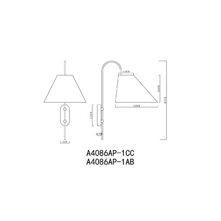 Бра Arte Lamp RONDO A4086AP-1AB