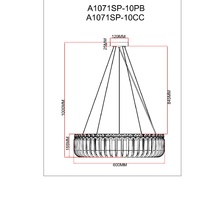 Фото подвесные люстры A1071SP-10PB