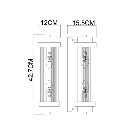 Настенный светильник Arte Lamp HANNA A1070AP-2CC