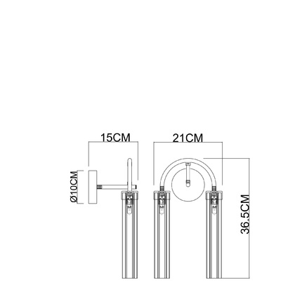 Бра Arte Lamp BORGIA A4088AP-2AB