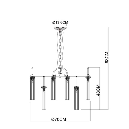 Подвесная люстра Arte Lamp BORGIA A4088LM-12AB