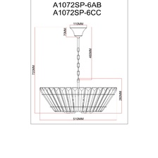 Фото подвесные люстры A1072SP-6CC