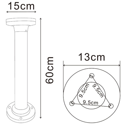 Ландшафтный светильник Arte Lamp AMSTERDAM A1212PA-1BK