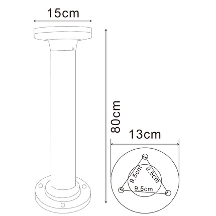 Ландшафтный светильник Arte Lamp AMSTERDAM A1213PA-1BK