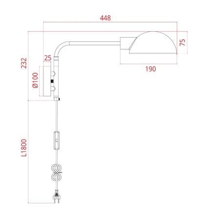 Бра Arte Lamp ZETTA A7055AP-1BK