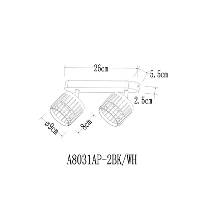 Спот Arte Lamp ATRIA A8031PL-2BK