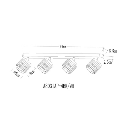 Спот Arte Lamp ATRIA A8031PL-4WH