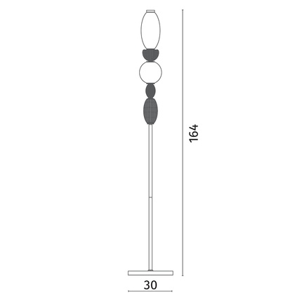 Торшер Divinare AMBRA 5016/17 PN-20