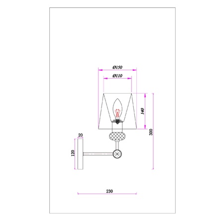Бра Arte Lamp BROCCA A4093AP-1AB