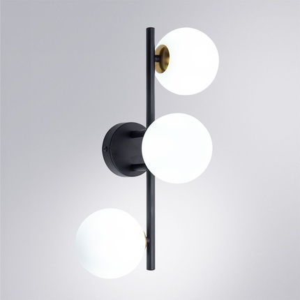 Настенно-потолочный светильник Arte Lamp GEMINI A2243PL-3BK