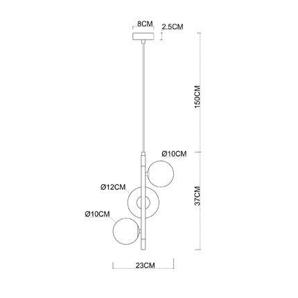 Подвесной светильник Arte Lamp GEMINI A2243SP-3BK