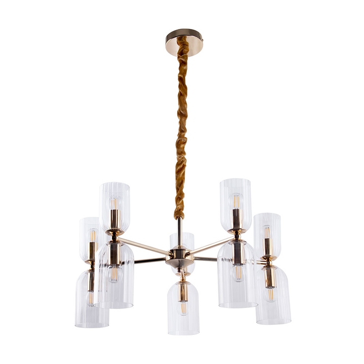 Подвесная люстра Arte Lamp CHARM A1623LM-10GO фото