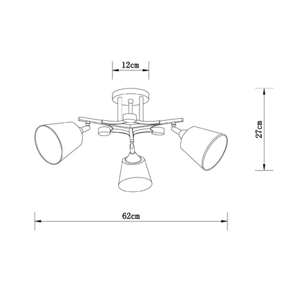 Потолочная люстра Arte Lamp GLASSY A5078PL-3BK