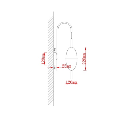 Бра Arte Lamp ANDROMEDA A2089AP-3GO