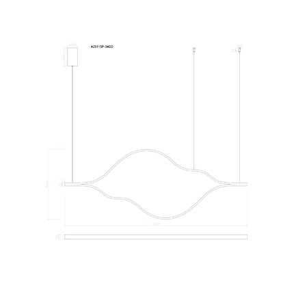 Подвесная люстра Arte Lamp ODYSSEY A2911SP-34GO