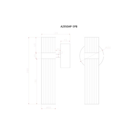 Бра Arte Lamp MISTY A2950AP-5PB