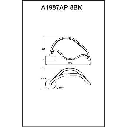 Настенный светильник Arte Lamp HYPERBOLA A1987AP-8BK