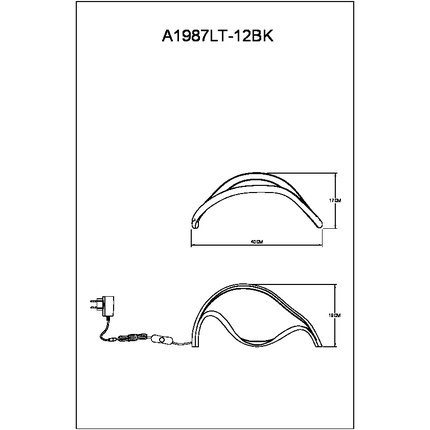 Декоративная настольная лампа Arte Lamp HYPERBOLA A1987LT-12BK