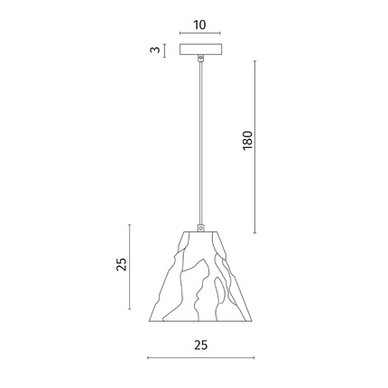 Подвесной светильник Divinare PIRAMIDE 5098/26 SP-1