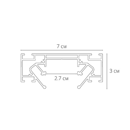 Профиль для монтажа накладного шинопровода Arte Lamp OPTIMA-ACCESSORIES A722205