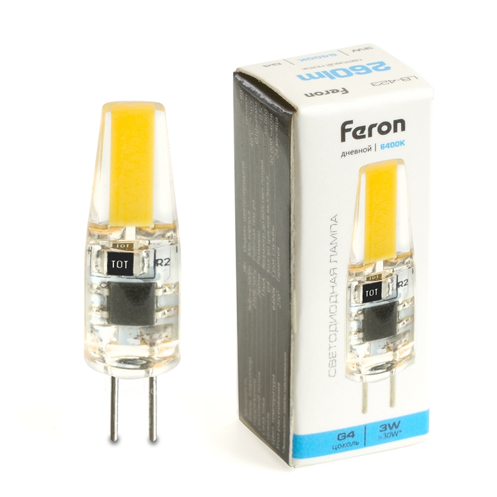 Светодиодная лампа LB-423 Feron Капсульная 3W 260Lm 6400К G4 51169 фото