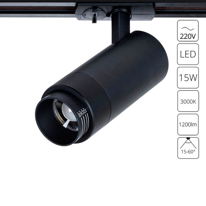 Трековый светильник Arte Lamp MERAK A3530PL-1BK фото