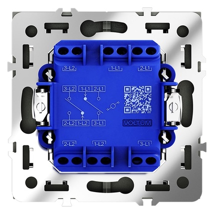 Переключатель проходной двухклавишный VOLTUM S70 VLS020308