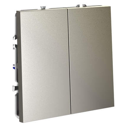 Переключатель проходной двухклавишный VOLTUM S70 VLS020304