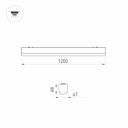 Модульный светильник ALT-LARGO-1200-30W Warm3000 Arlight 052090