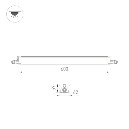 Линейный светильник ALT-TUBULAR-600-14W Day4000 Arlight 049412