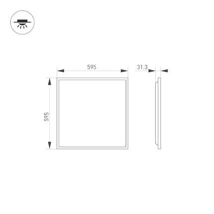Светодиодная панель DL-TITAN-S600x600-40W Arlight 038428(1)