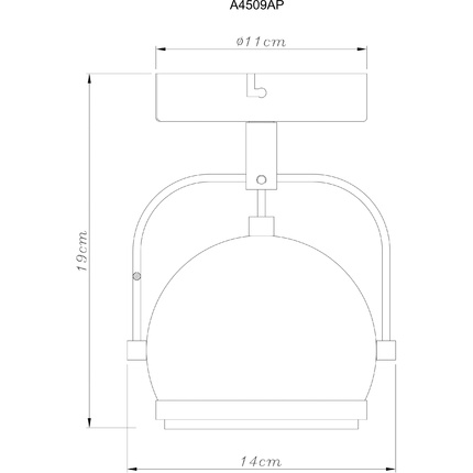 Спот Arte Lamp ORBITER A4509AP-1WH
